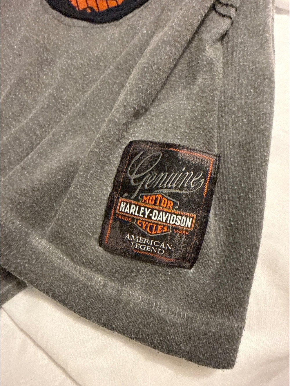 Harley-Davidson Gray Skull Logo T-Shirt Size Large - Picture 4 of 6